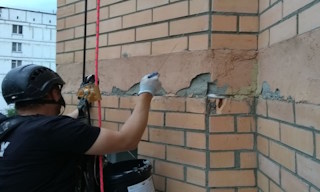 Обследование фасада здания в Павловском Посаде в октябре